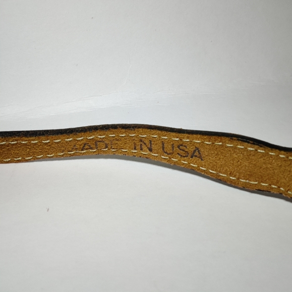 Circle Y Purple Western Conch Skinny Leather belt Size 32 - Picture 4 of 9